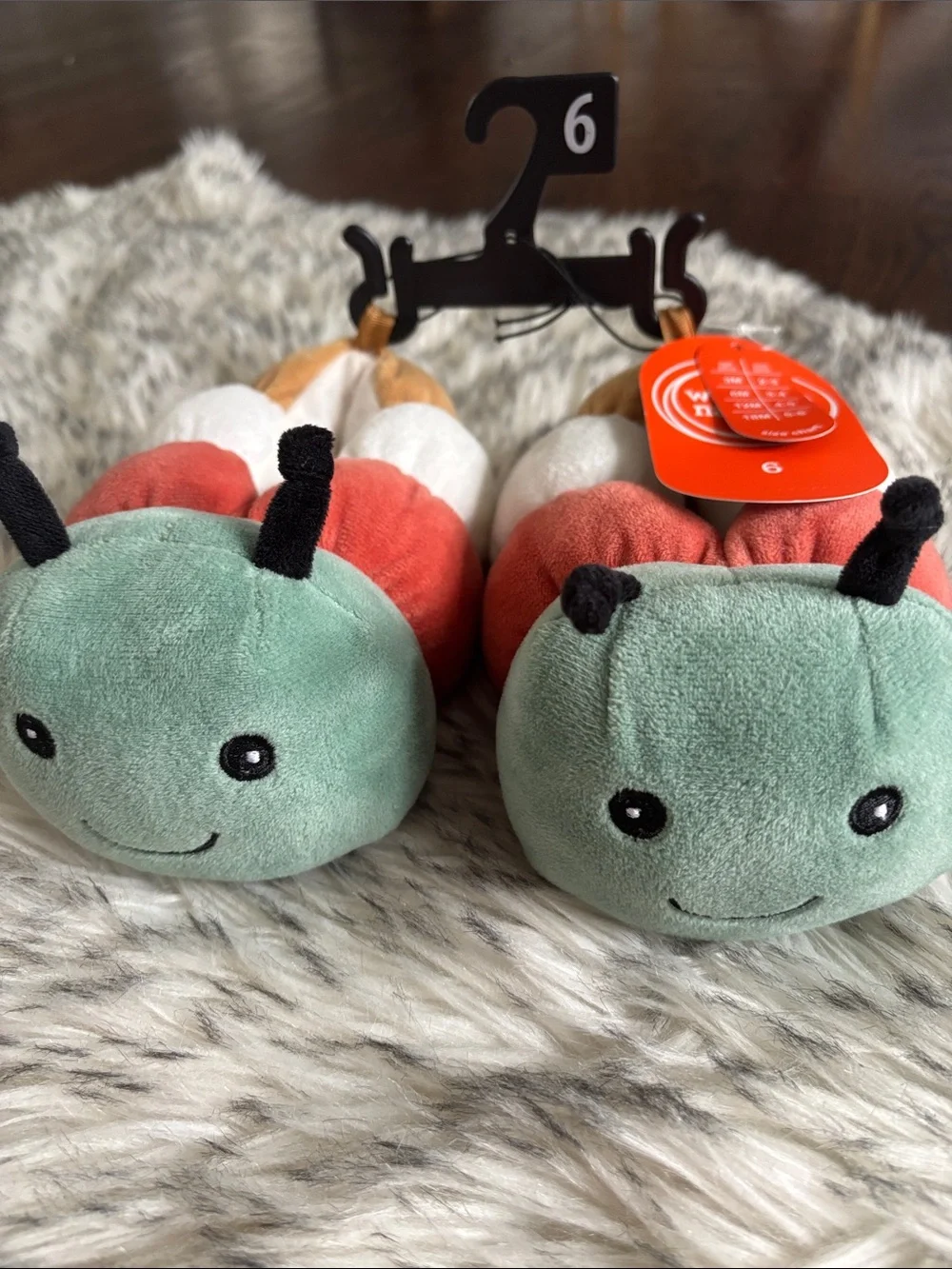 NWT Baby Boy Caterpillar Super Soft Slippers Size 6
